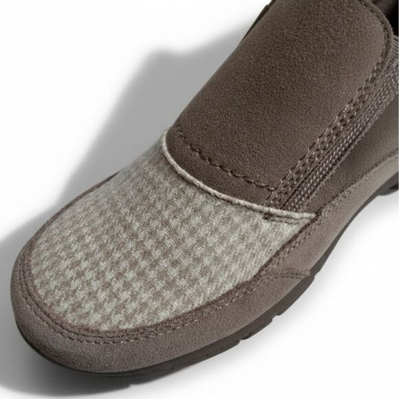 Lands’ End 11B All Weather Suede Zip Moc Shoes Beige Insulated Comfort Casual - Picture 5 of 11